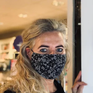 Mondmasker Print Zwart