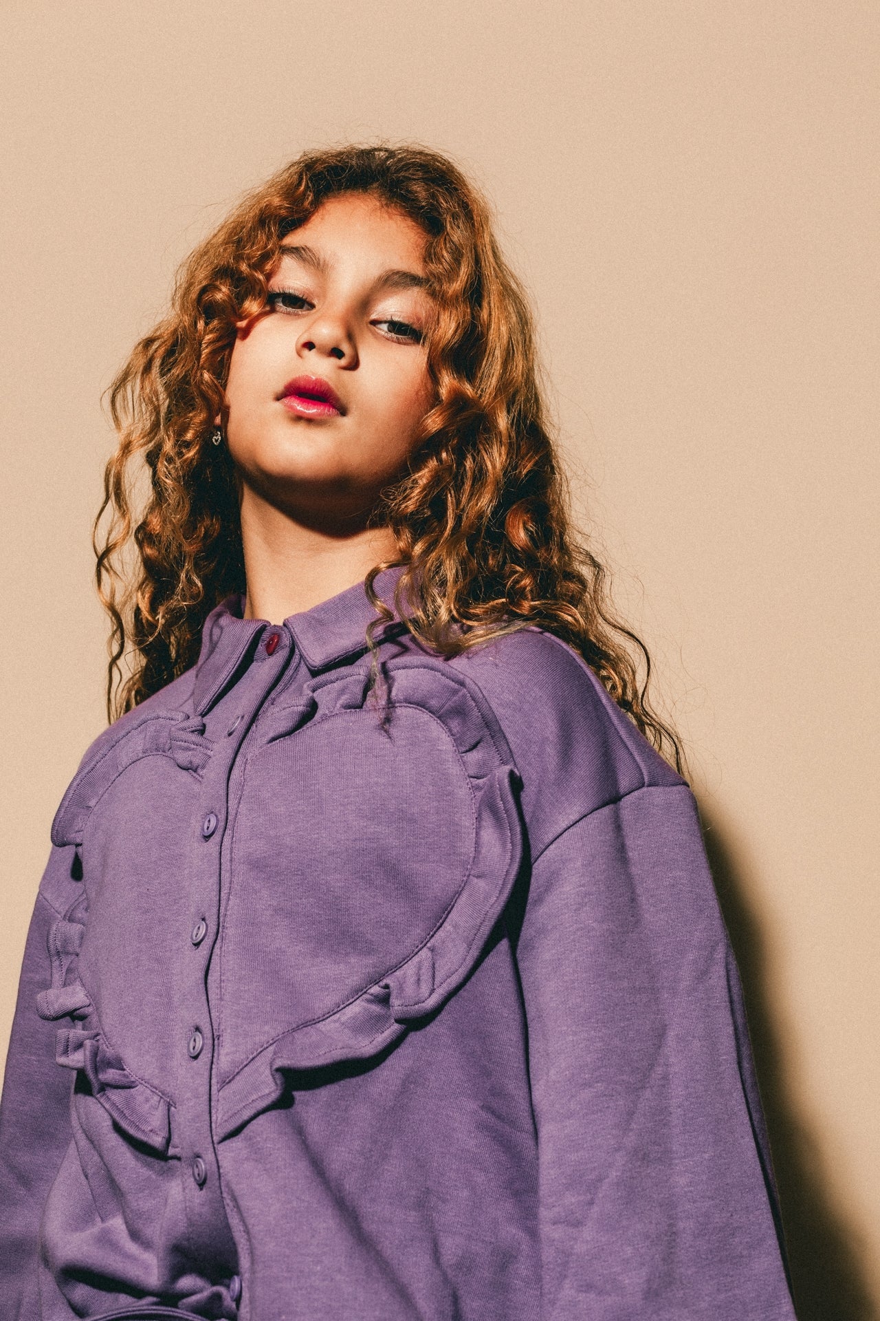 Labo - heart blouse Ayase - purple sage - Afbeelding 5