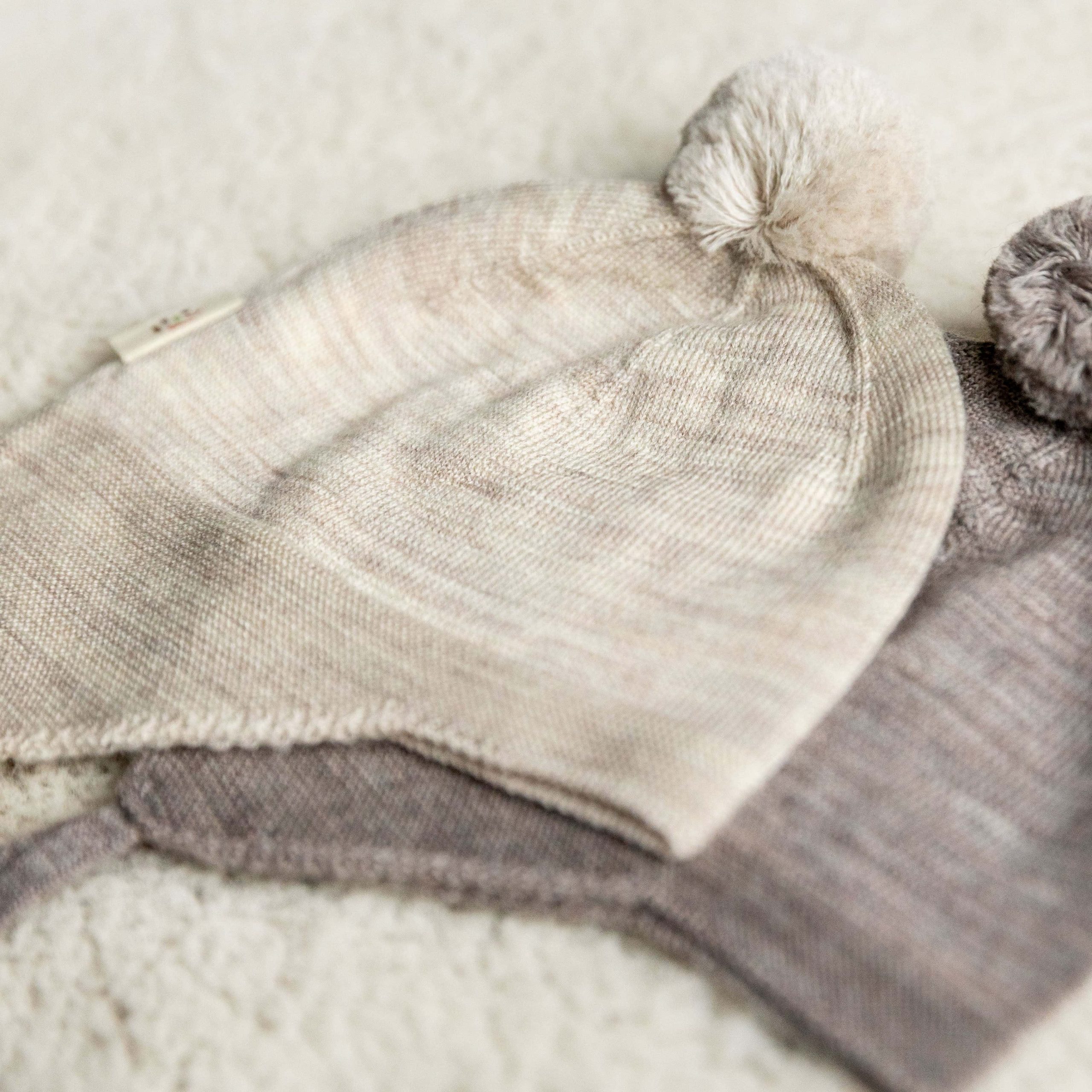 Copenhagen Colors - merino bonnet - pale cream melange - Afbeelding 3