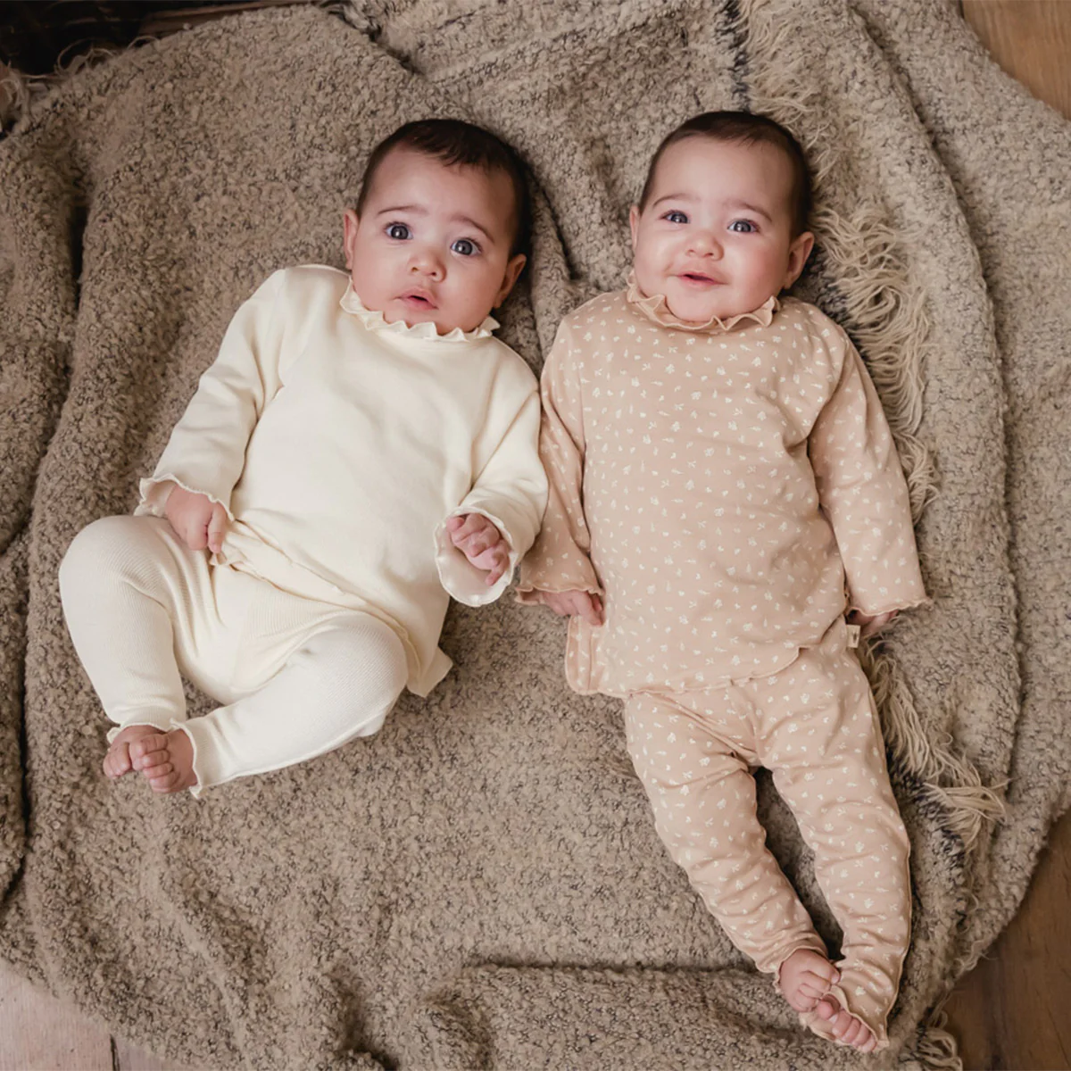 UAUA - legging ruffle - rosa floral - Afbeelding 3