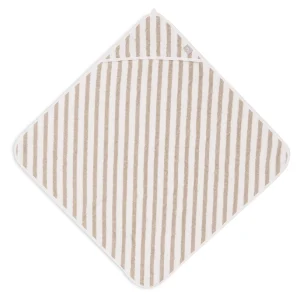 Jollein - badcape stripe terry - olive green