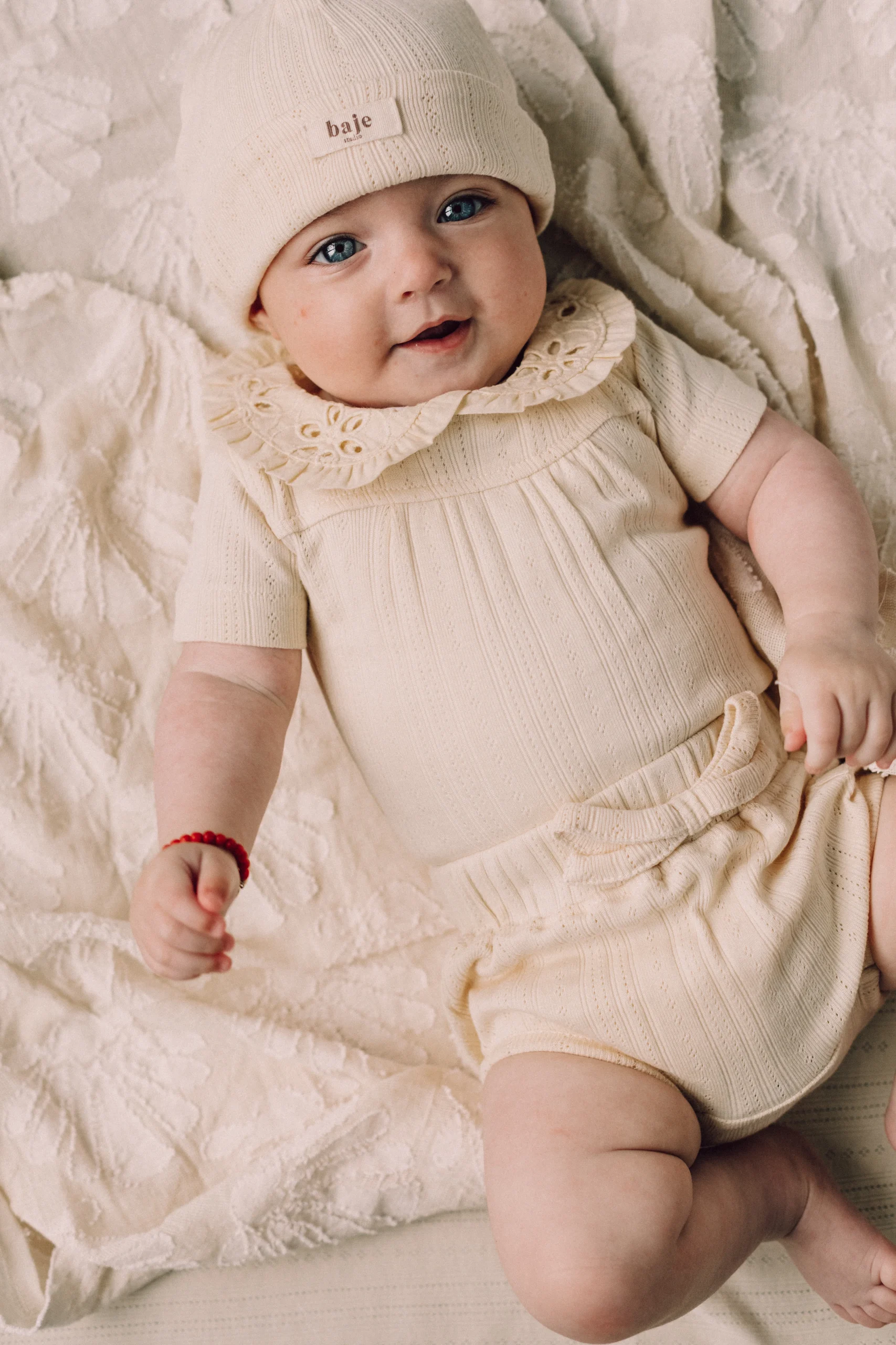 Baje Studio - pointelle bodysuit Yuul - crėme oat - Afbeelding 3