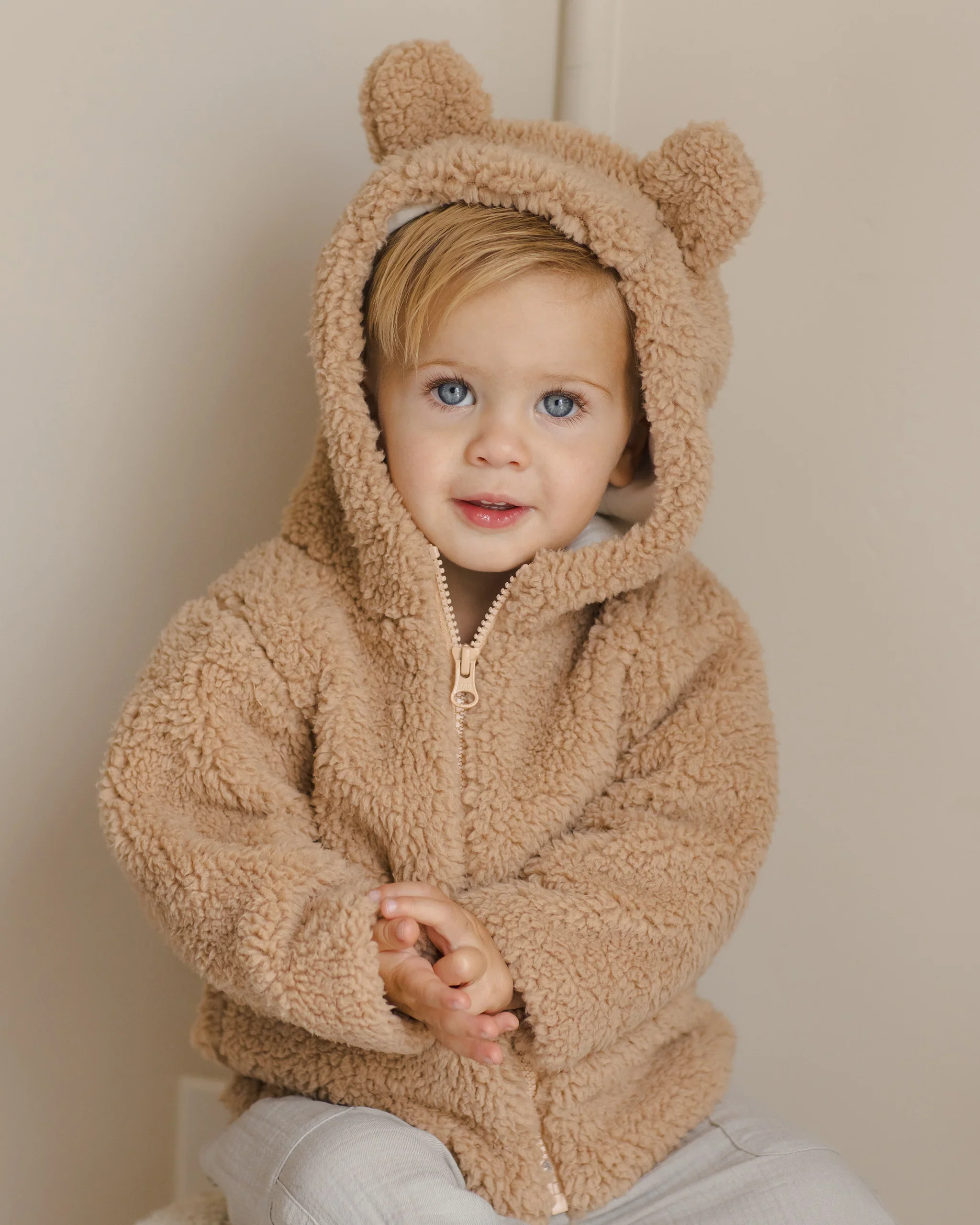 Quincy Mae - bear jacket - beige - Afbeelding 4