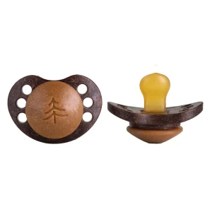 Skogen Baby - fopspeen kokos + bok anatomisch (platte speen) - 2 stuks