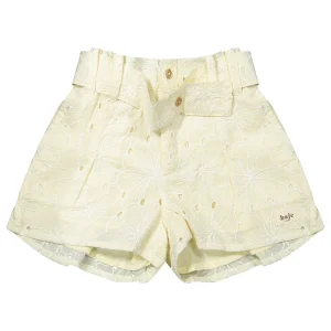 Baje Studio - embroidery flower short Cabril - crème oat