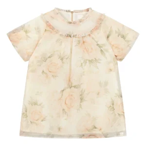 LRDM petits - chiffon flower dress Lea