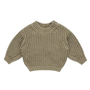 Quincy Mae - chunky knit sweater - olive