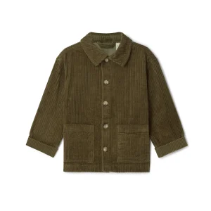 Corduroy overshirt - olive green