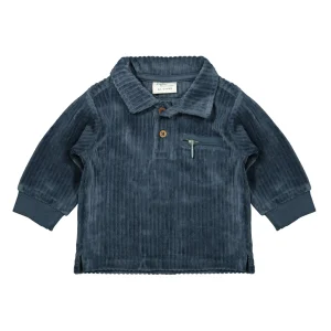 Riffle Amsterdam - corduroy polo Charley - blue