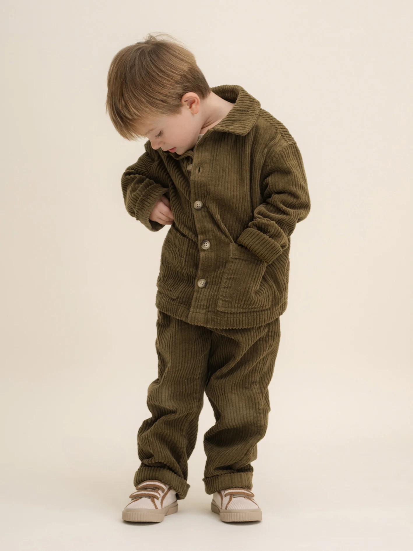 Corduroy overshirt - olive green - Afbeelding 7