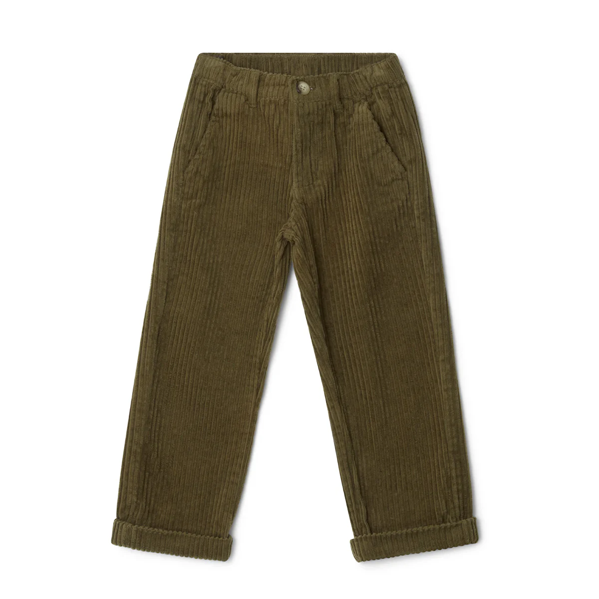 Corduroy pants - olive green - Afbeelding 2