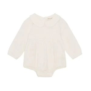 Bobbi Balloon - linen cotton romper - ivory