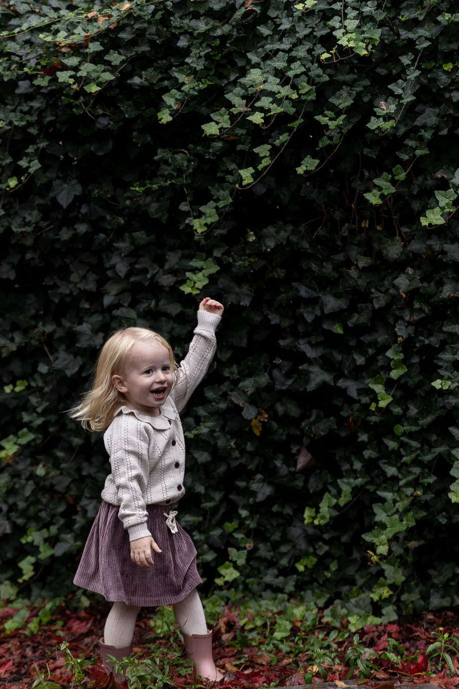 Copenhagen Colors - merino pattern cardigan - pale cream melange - Afbeelding 6