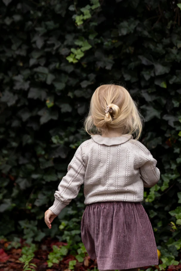 Copenhagen Colors - merino pattern cardigan - pale cream melange - Afbeelding 4