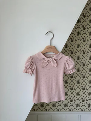 Monbebe - bow tie tee - pink - Afbeelding 3