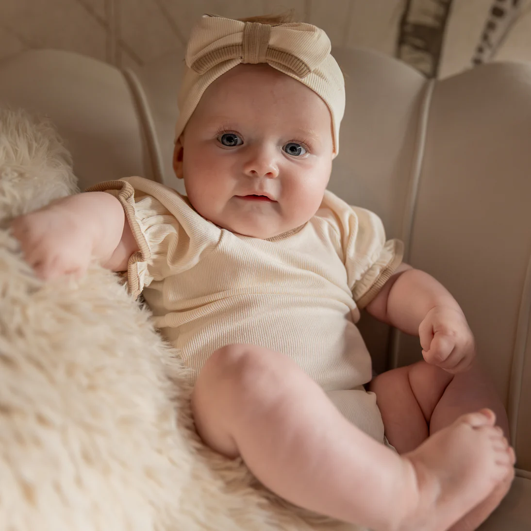 Peekaboo - hair ribbon Karen - cream - Afbeelding 4