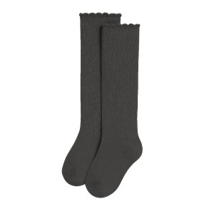 Kniekousen kartelrandje - antraciet