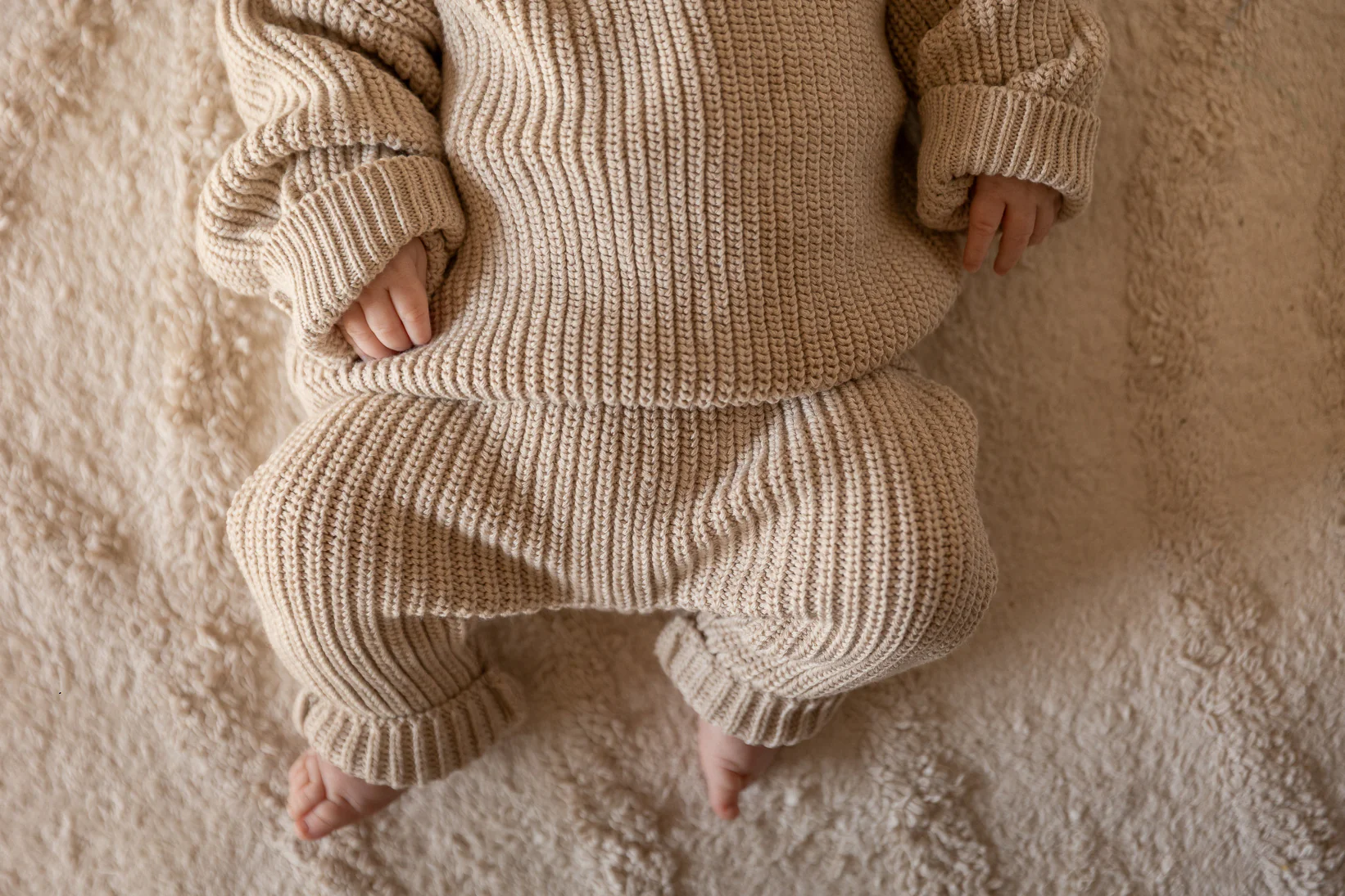 Two You Label - knitted baby pants Billy - oat - Afbeelding 3