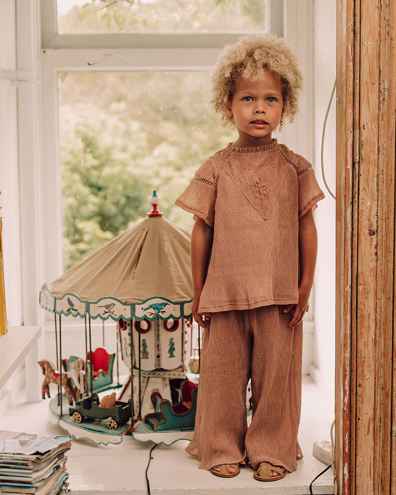 Baje Studio - crincle woven pants Giao - rose amber - Afbeelding 4