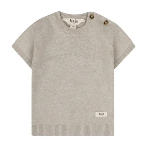 Baje Studio - knitted shortsleeve baby Cruz - sand melange