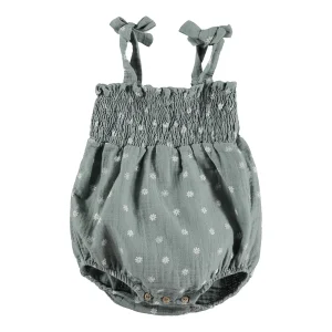 Dear Mini - daisy romper - blue gray