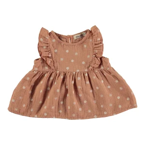 Dear Mini - daisy blouse - terracotta