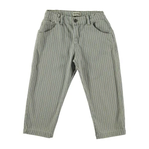 Tocoto Vintage - blue striped pantalon jeans