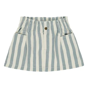 Rylee + Cru - denim mini skirt - ocean stripe