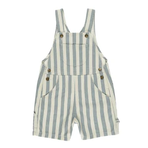 Rylee + Cru - denim shortalls - ocean stripe