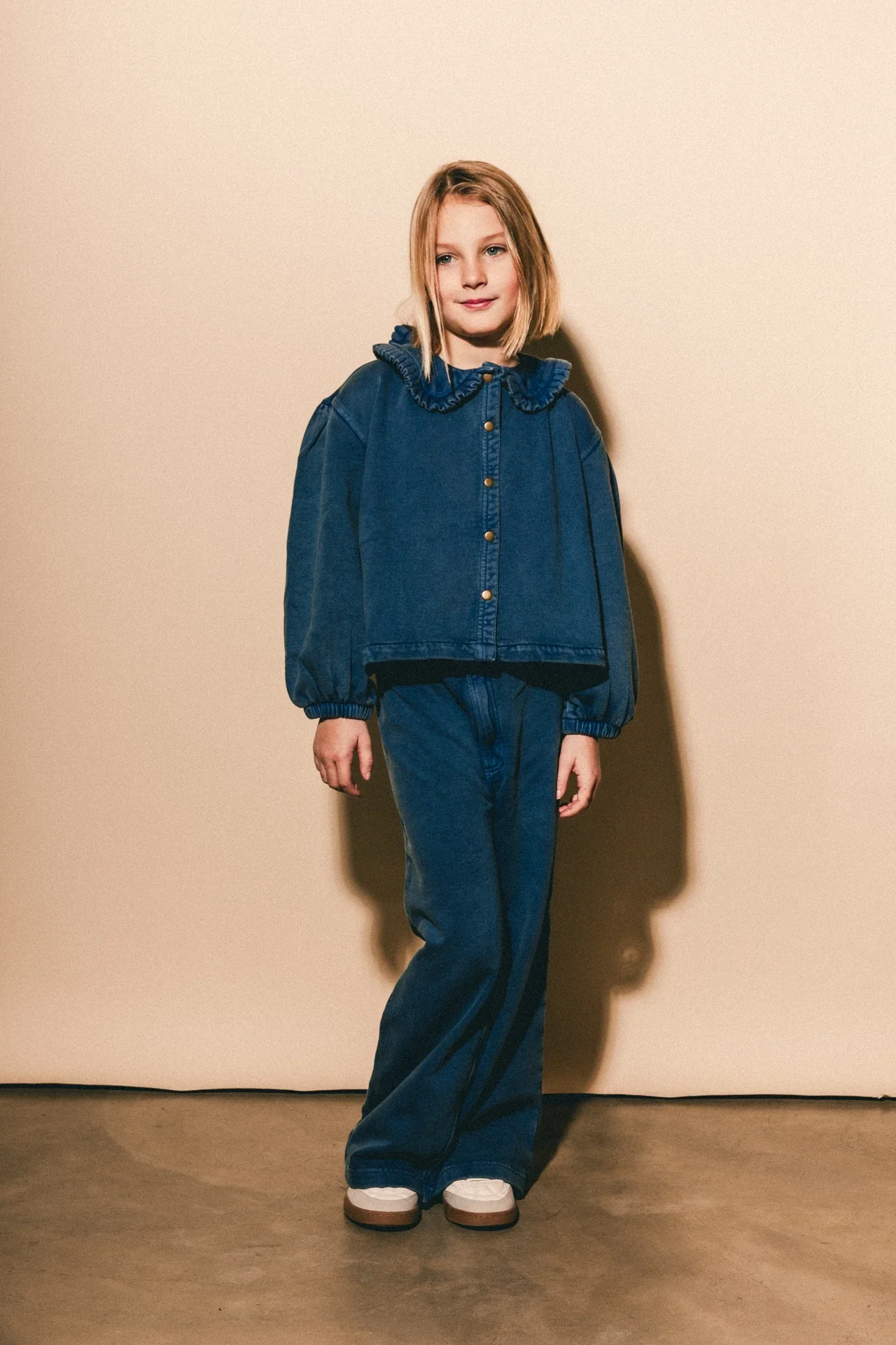 Labo - wide leg sweat pants Dori - blue denim - Afbeelding 5