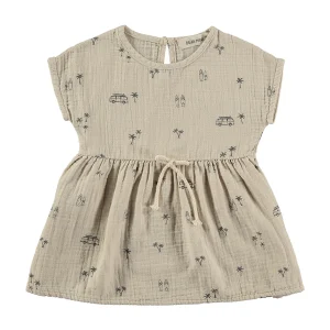 Dear Mini - dress palms - sand