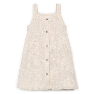 Play Up - embellished piqué dress - bio resin ecru