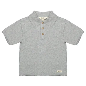 Baje Studio - knitted polo Estoi - blue steel