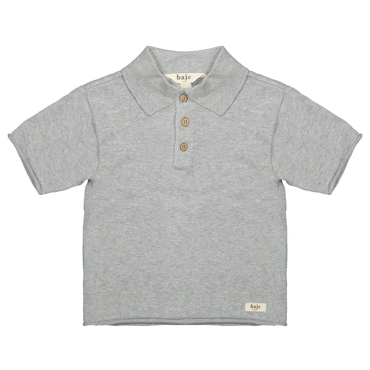 Baje Studio - knitted polo Estoi - blue steel