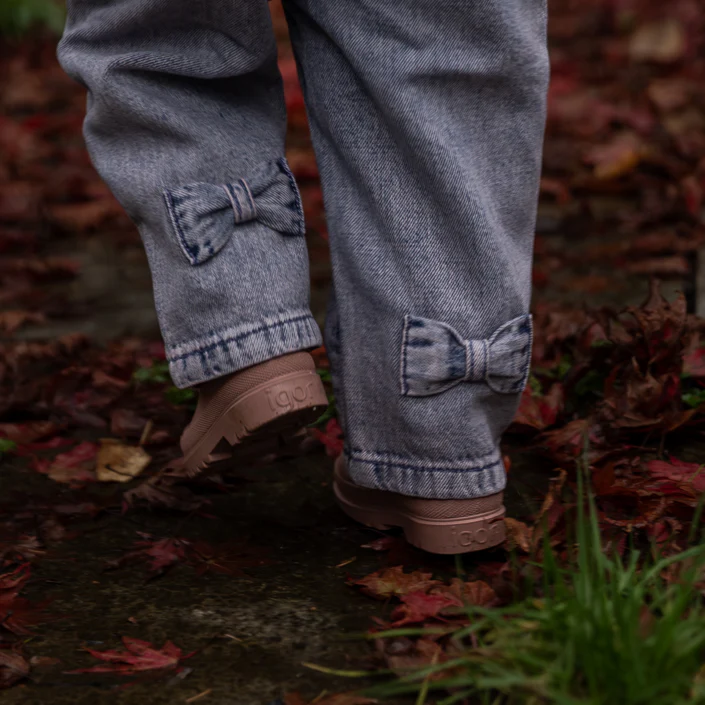 Copenhagen Colors - organic chino jeans with bow - lavender dyed denim - Afbeelding 3