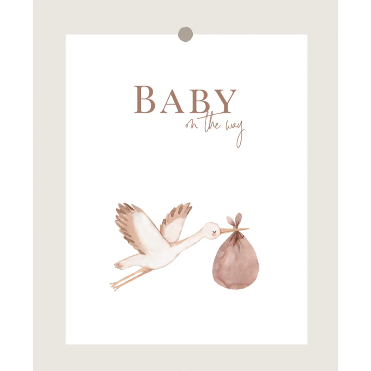 Felicitatie kaart zwangerschap 'baby on the way' - Afbeelding 2