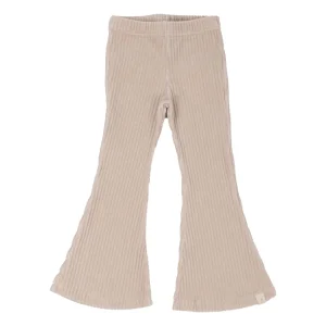 Navy Natural - flared broek brede rib - crème
