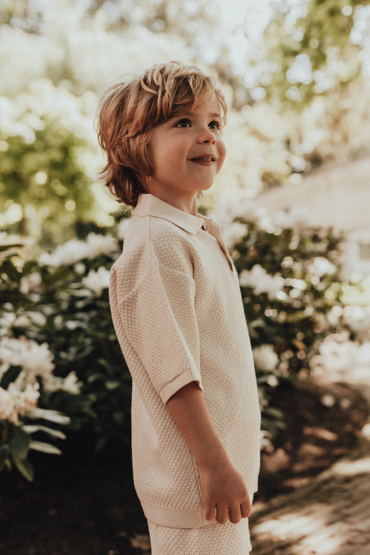 Baje Studio - knitted polo Fygo - white coconut - Afbeelding 4