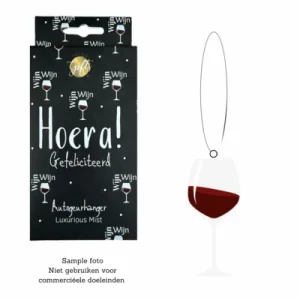 Autogeurhanger - Gefeliciteerd wijn