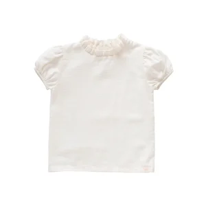 Navy Natural - top Holly - white embroidery