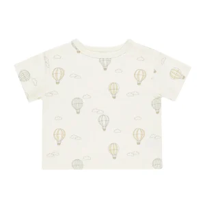 Quincy Mae - boxy tee - hot air balloons