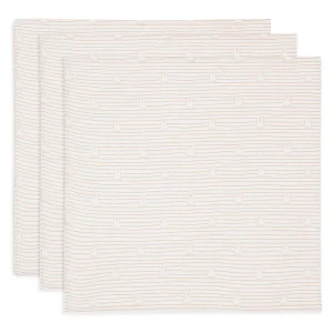 Hydrofiele doek S Miffy stripe - biscuit - 3 stuks