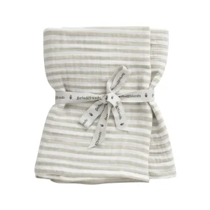Stripe Anjou muslin swaddles S - 2pcs