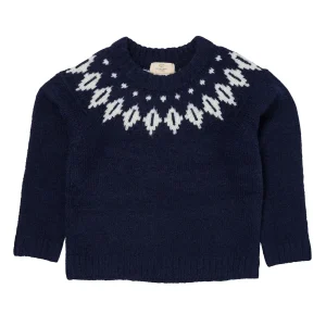 Copenhagen Colors - wool Iceland sweater - navy/cream combi