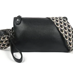 Stoer Schoudertasje met Strap - zwart