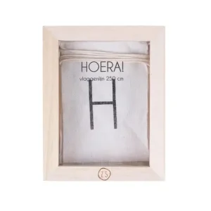 Zusss Katoenen Vlaggenlijn - Hoera - 250cm