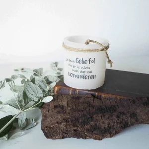 Windlicht - Je bent geliefd en er is niets wat dat zal veranderen- Wax Kaars