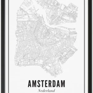Wijck Poster - Amsterdam Stad - 21x30cm