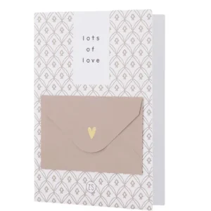 Zusss wenskaart met cadeau-envelop - Lots of Love - Wit