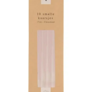 Zusss doosje met 10 smalle kaarsjes - leem
